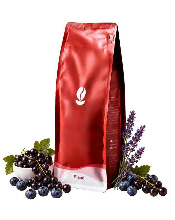 Kenya Kathima Lot 6058, red Bean Shipper bag with blackcurrants, blueberries and lavender