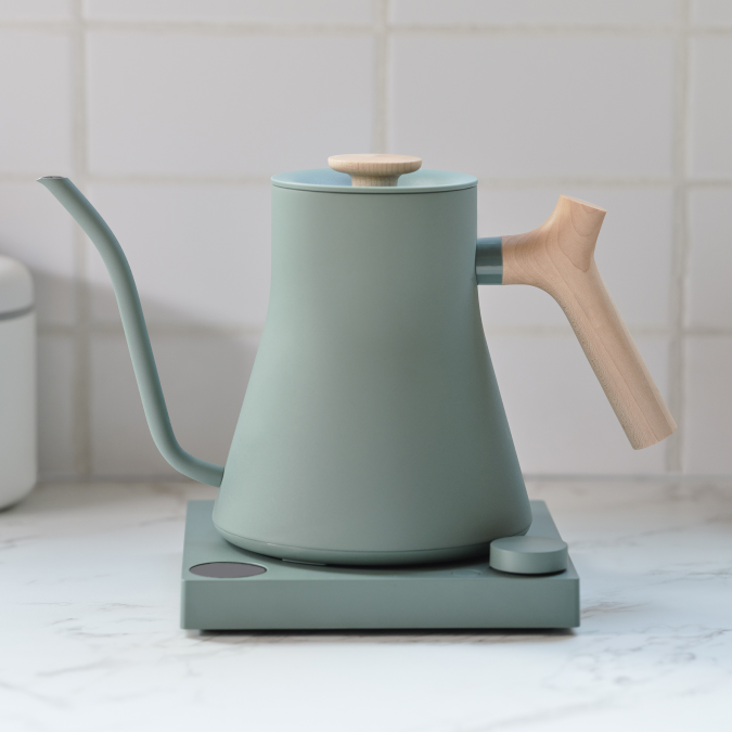 Fellow Stagg EKG Electric Pour Over Kettle - Smoke Green + Maple