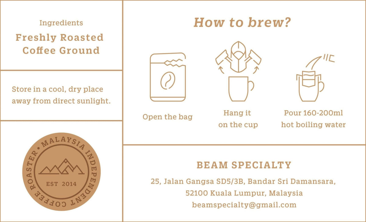 BEAM Roastery Drip Coffee In Box - Bean Shipper