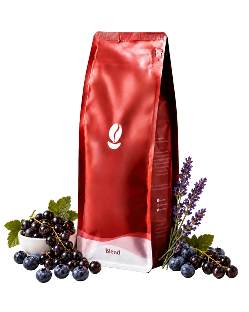 Kenya Kathima Lot 6058, red Bean Shipper bag with blackcurrants, blueberries and lavender
