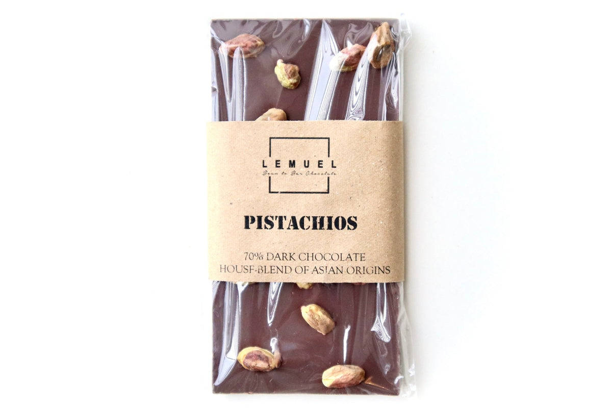 Pistachio Inclusion - 70% Dark Chocolate - Bean Shipper
