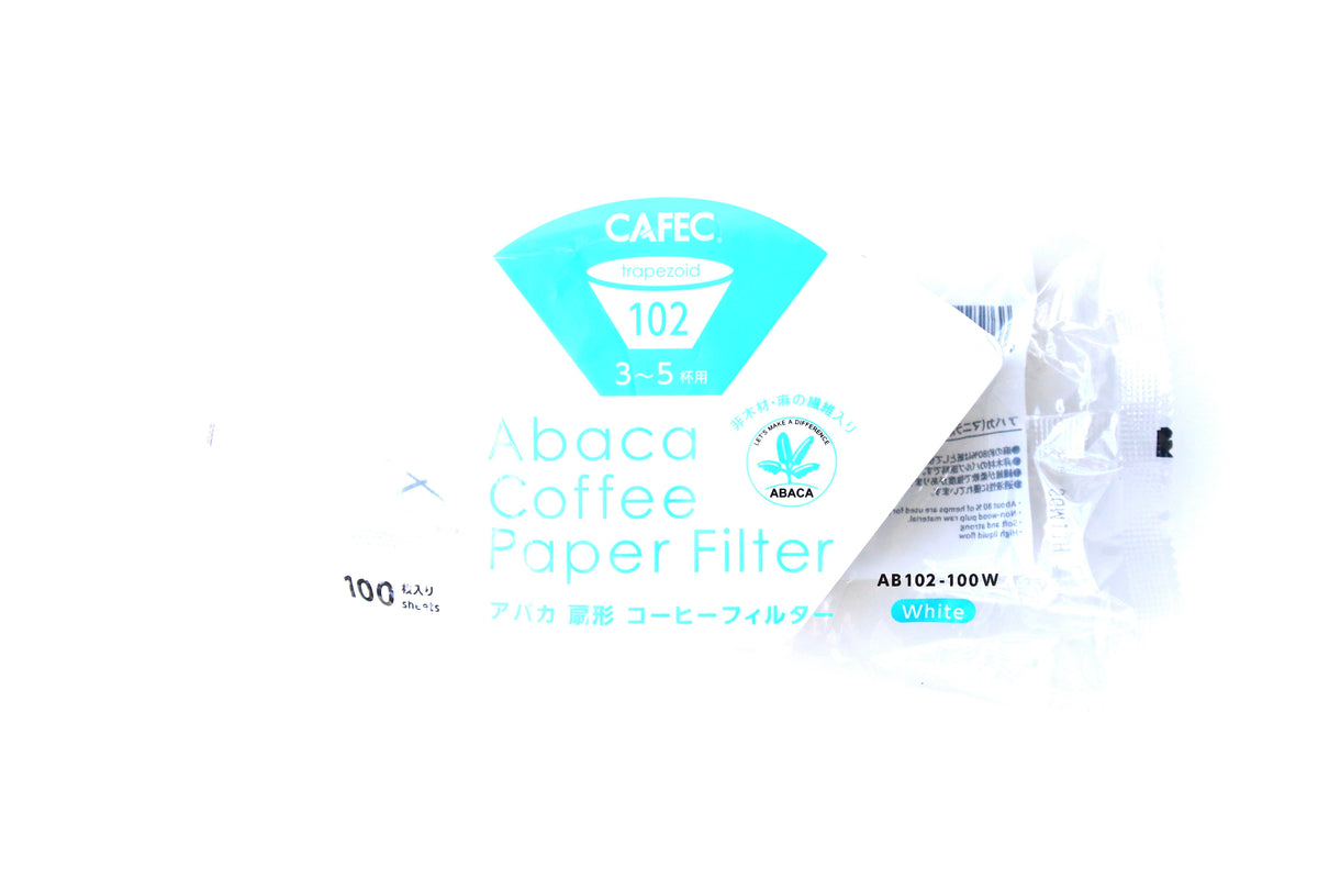 Cafec Abaca Paper Filter 100 Sheets - Trapeziod 102
